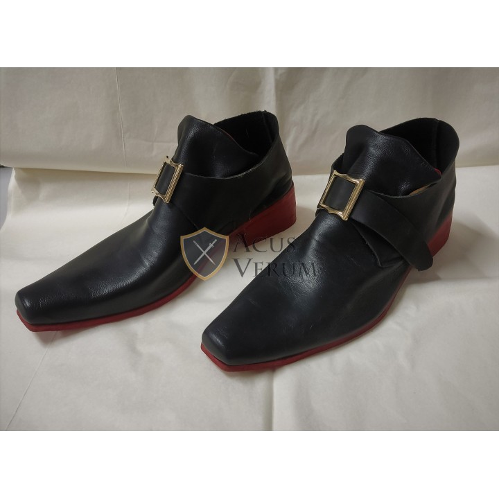 eighteenth century 18th shoes luis XVI leather heel