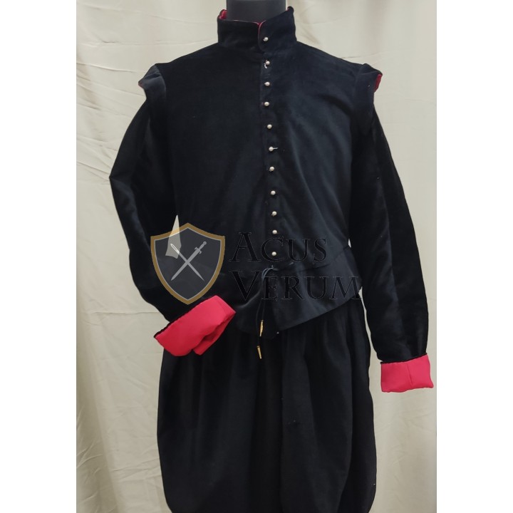Pack velvet doublet breeches trousers pants 16th 17th century